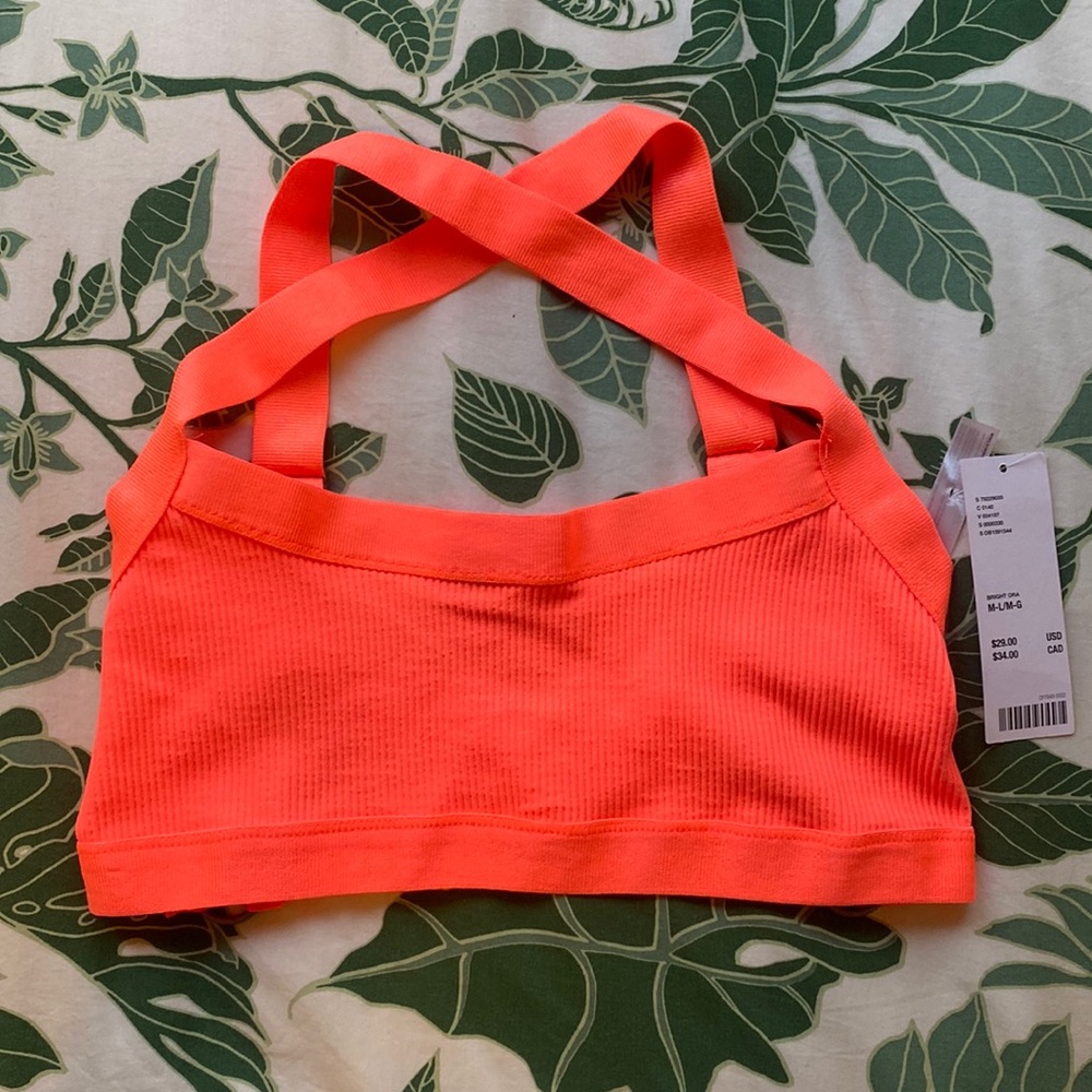 Urban Outfitters Openback Croptop in Bright Ora